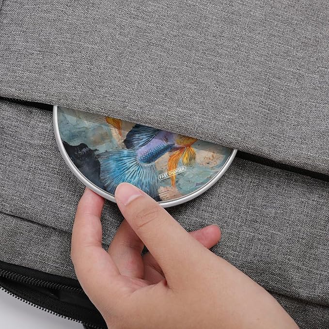 Guppy Fish Ocean Vintage Newspaper Phone Charger Magnetic Charging Pad Anti-Slip with USB Cable
