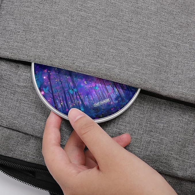 Glowing Butterflies Magical Forests Phone Charger Magnetic Charging Pad Anti-Slip with USB Cable