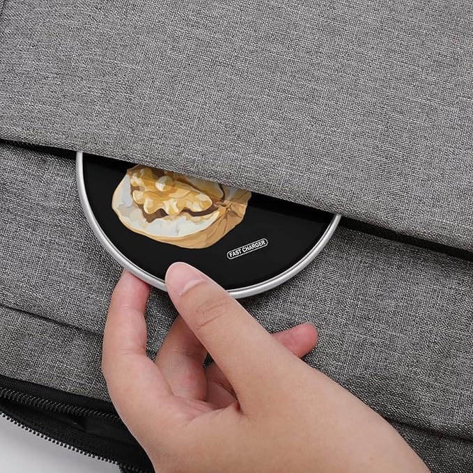 Walnut Nut Fast Portable Charger 10W Funny Graphic Phone Charging Pad with USB Cable