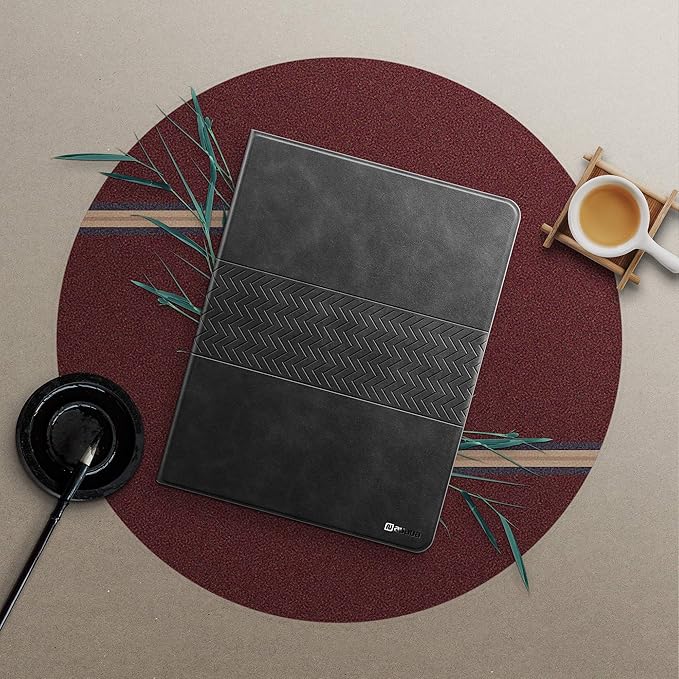 auaua Case for iPad Air 3rd Generation 2019 / iPad Pro 10.5 2017 with Built-in Pencil Holder Auto Sleep/Wake Adjustable Angle Vegan Leather (Gray)