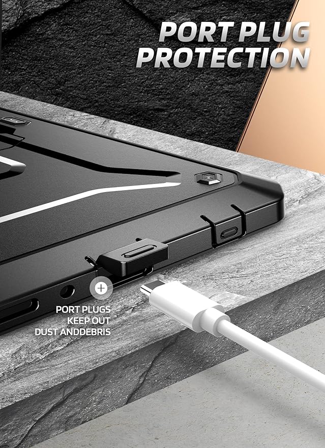 SUPCASE for Samsung Galaxy Tab A11 Case with Stand (Unicorn Beetle Pro) [Built-in Screen Protector] Full Body Heavy Duty Rugged Kickstand Protective Tablet Cover for Galaxy Tab A11 8.7 Inch Black