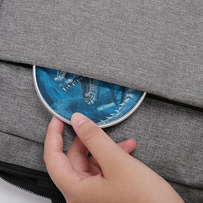 Dragon Cool Blue Wireless Charger Fast Wireless Charging Pad with USB Cable 10W Anti-Slip Magnetic Wireless Charger Portable Slim Charger Puck Travel Charging Station