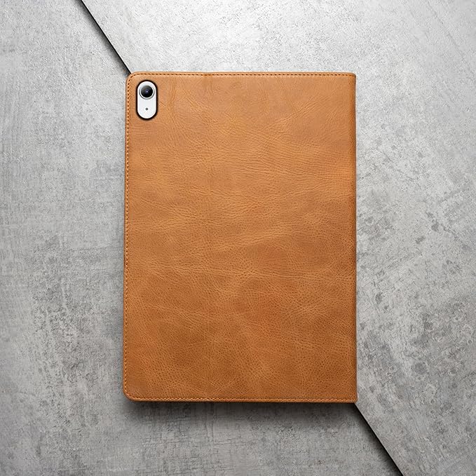Porter Riley - Leather Case for iPad 11th / 10th Generation (10.9) (2025/2022 Release). Premium Genuine Leather Stand/Cover/Flip Case (Tan)