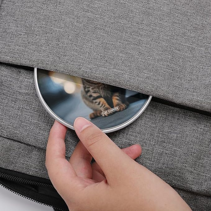 Brown Tabby Kitten Wireless Charger Fast Wireless Charging Pad with USB Cable 10W Anti-Slip Magnetic Wireless Charger Portable Slim Charger Puck Travel Charging Station