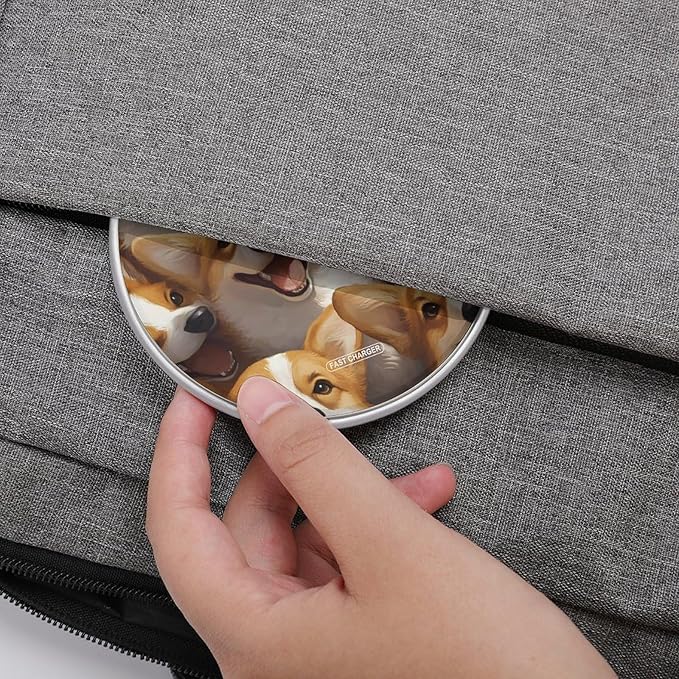 Cute Corgis Wireless Charger Anti-Slip Wireless Charging Pad Slim Charger Mat for Men Women
