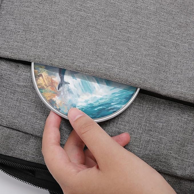 Dolphins Jumping Waterfall Rainbow Fast Portable Charger 10W Funny Graphic Phone Charging Pad with USB Cable