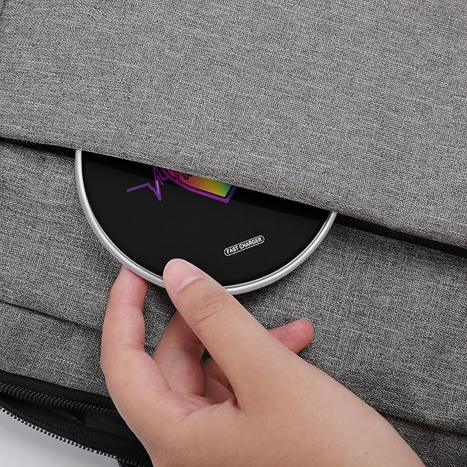 Heartbeat Rainbow Heart Wireless Charger Anti-Slip Wireless Charging Pad Slim Charger Mat for Men Women