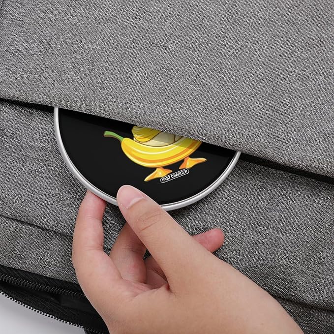 Banana Duck Wireless Charger Anti-Slip Wireless Charging Pad Slim Charger Mat for Men Women
