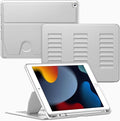VIKESI Case for iPad 9th / 8th / 7th Generation 10.2 inch (2021/2020/2019 Released)Multiple Angles Magnetic Stand CoverShockproof BackPencil Holderand Auto Sleep/WakeGray