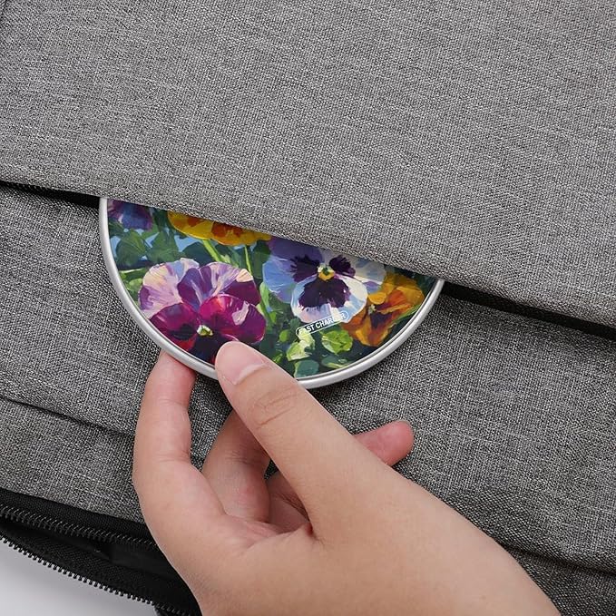 Colorful Pansies Butterflies Phone Charger Magnetic Charging Pad Anti-Slip with USB Cable