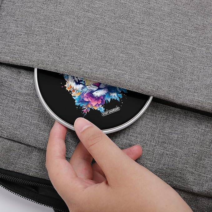 Tiger Print Wireless Charger Anti-Slip Wireless Charging Pad Slim Charger Mat for Men Women