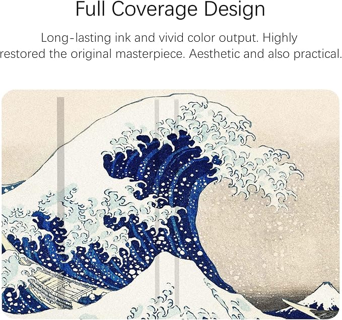 Berkin Arts Compatible with iPad Pro 12.9 Inch 2022(6th Gen) Case/2021(5th Gen) Case Folio Case Premium Leather Cover Ukiyo-e Japanese Style (The Great Wave by Hokusai)
