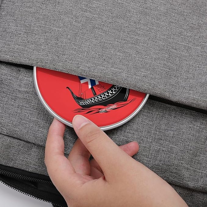 Boat Norwegian Flag Vikingship Wireless Charger Anti-Slip Wireless Charging Pad Slim Charger Mat for Men Women