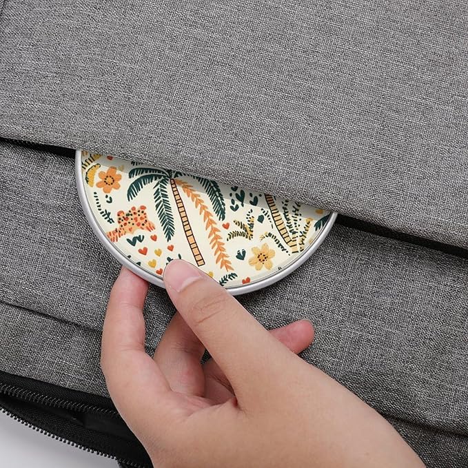 Tropical Palms Tree Leopards Phone Charger Magnetic Charging Pad Anti-Slip with USB Cable