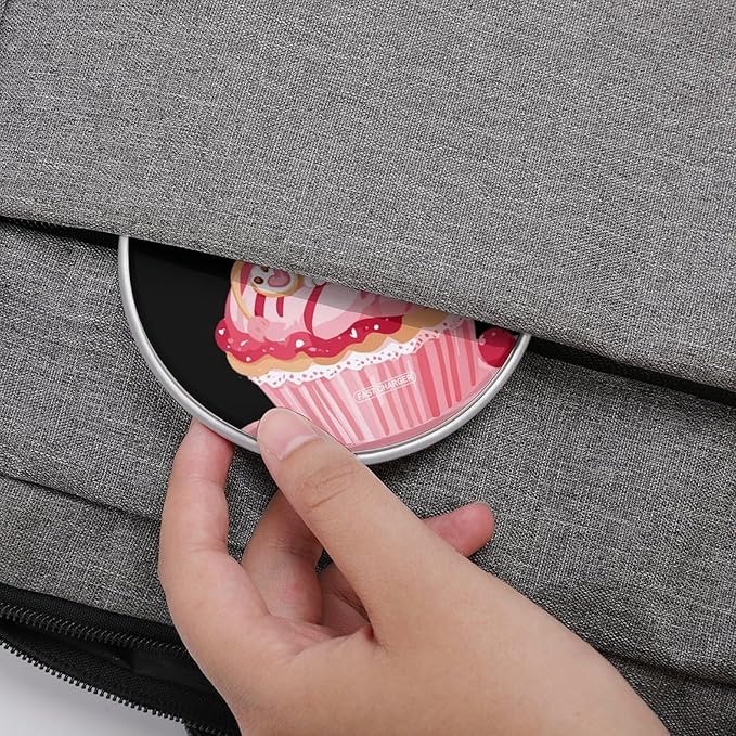 Lion on Cupcake Cherry Phone Charger Magnetic Charging Pad Anti-Slip with USB Cable