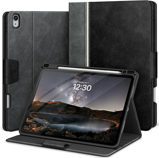 KingBlanc Case for iPad Air 13-inch M4/M3/M2 (2026/2025/2024) with Pencil Holder Vegan Leather Cover Auto Wake/Sleep Multi-Angle Stand for Viewing &amp Drawing Pencil Pro &amp USB-C Compatible