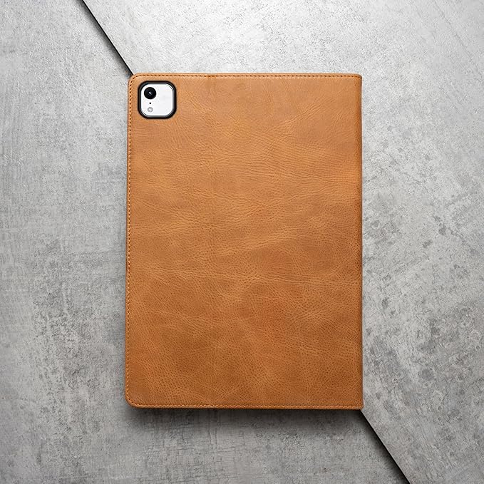 Porter Riley - Leather Case Compatible with iPad Air 13 M3 / M2 (2025/2024). Premium Genuine Leather Stand/Cover/Flip Case (Tan)