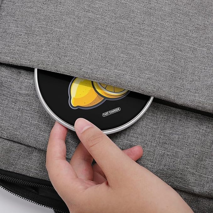 Lemon Print Wireless Charger Anti-Slip Wireless Charging Pad Slim Charger Mat for Men Women