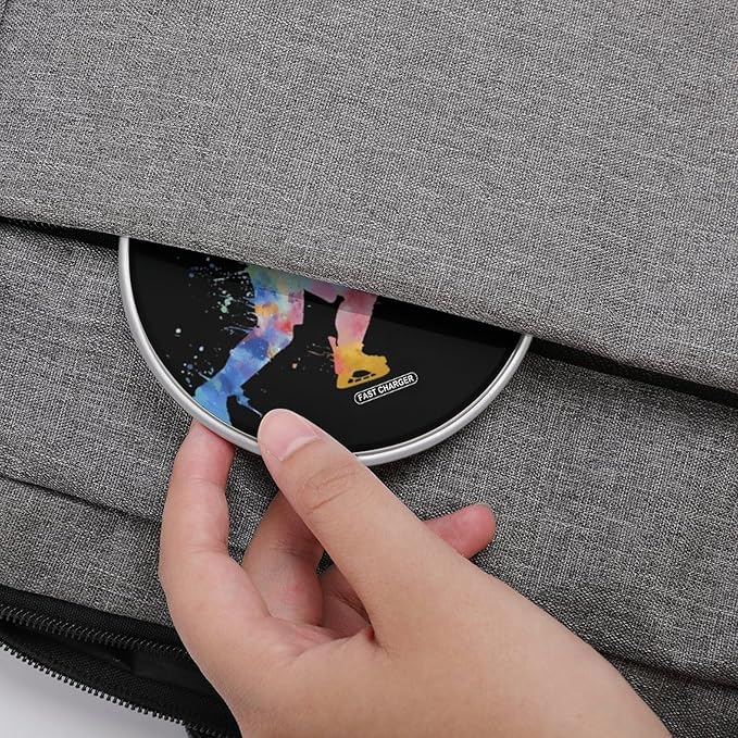 Watercolor Ice Hockeys Player Phone Charger Magnetic Charging Pad Anti-Slip with USB Cable