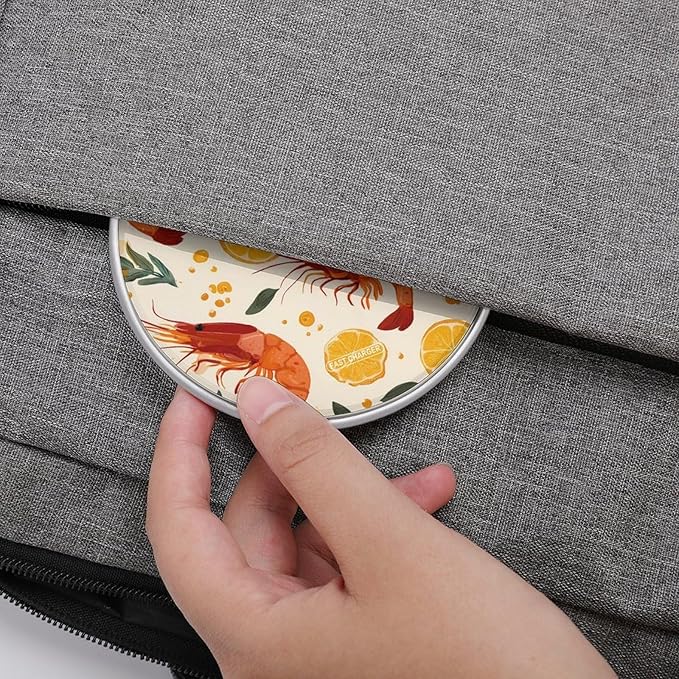 Shrimp Lemon Orange Fast Portable Charger 10W Funny Graphic Phone Charging Pad with USB Cable