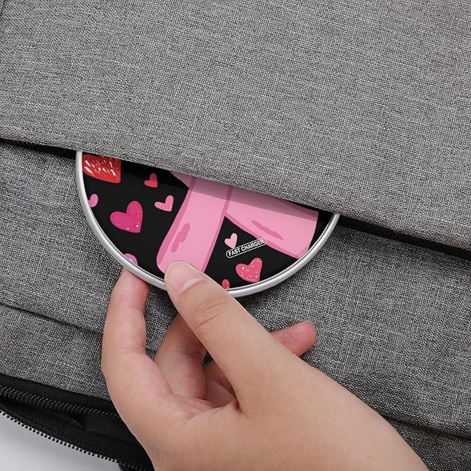 Breast Cancer Awareness Fast Portable Charger 10W Funny Graphic Phone Charging Pad with USB Cable