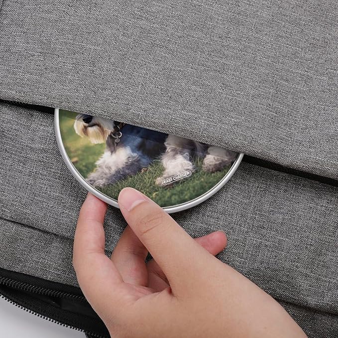 Adult Schnauzer Dogs Wireless Charger Fast Wireless Charging Pad with USB Cable 10W Anti-Slip Magnetic Wireless Charger Portable Slim Charger Puck Travel Charging Station