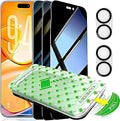 3 Pack for iPhone 17 Privacy Full Screen Protector +2 Camera Lens Protector 9H+ Tempered Full Cover Glass Military Grade Shatterproof Anti Spy Auto Installation kit