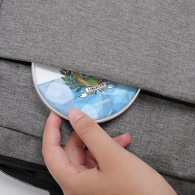 San Marino Flag Mosaic Texture Fast Portable Charger 10W Funny Graphic Phone Charging Pad with USB Cable