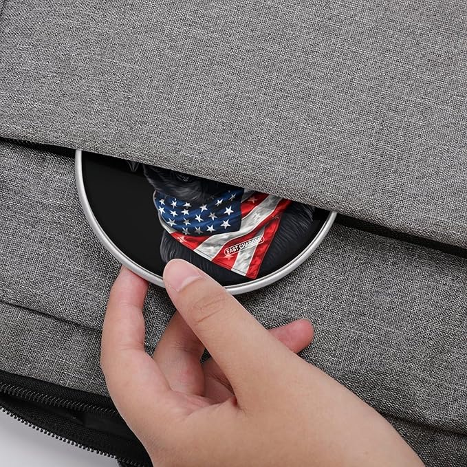 Labrador Retriever Dog U.S.A Flag Phone Charger Magnetic Charging Pad Anti-Slip with USB Cable