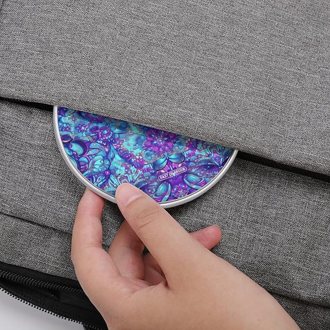 Psychedelic Mandala Hypnosis Phone Charger Magnetic Charging Pad Anti-Slip with USB Cable