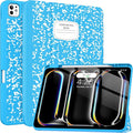 Soke Case for New iPad Pro 13 Inch (M5/M4 2025/2024 Release) with Pencil Holder Trifold Stand Shockproof [Support Apple Pencil Charging + Auto Wake/Sleep] Soft TPU Back Cover Book Blue