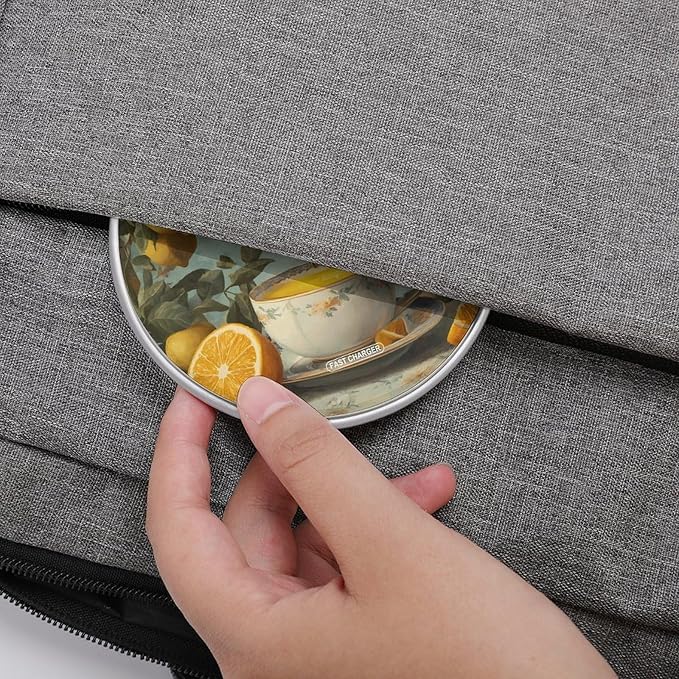 Bird Chef Orange Juice Lemon Phone Charger Magnetic Charging Pad Anti-Slip with USB Cable