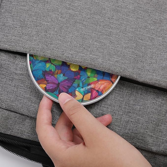 Multicolored Butterflies Phone Charger Magnetic Charging Pad Anti-Slip with USB Cable