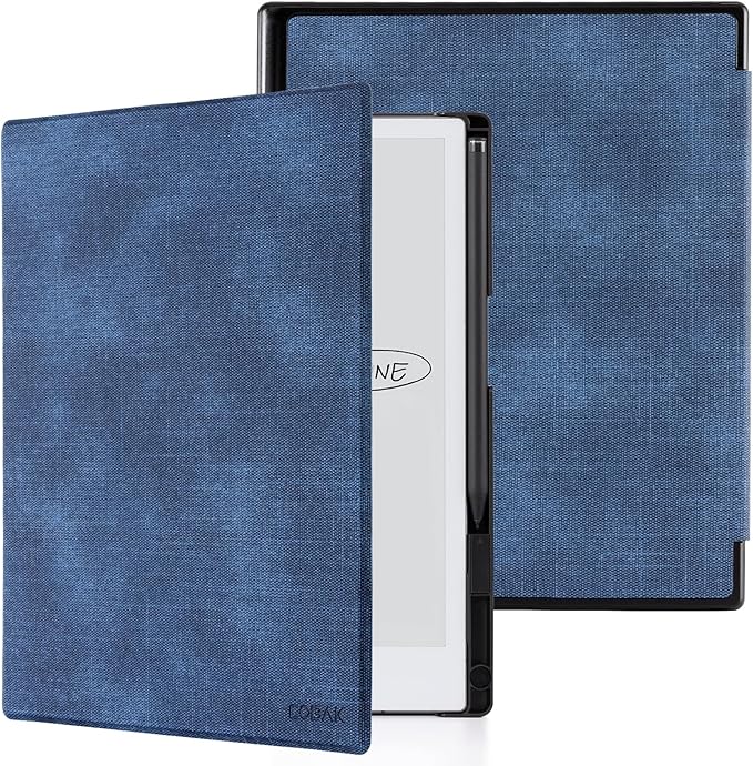 CoBak Case for Remarkable 2 Paper Tablet - Lightweight and Hard Back Shell Protective Book Folio Cover with Built-in Pen Holder - for 10.3 2020 Released (Blue)