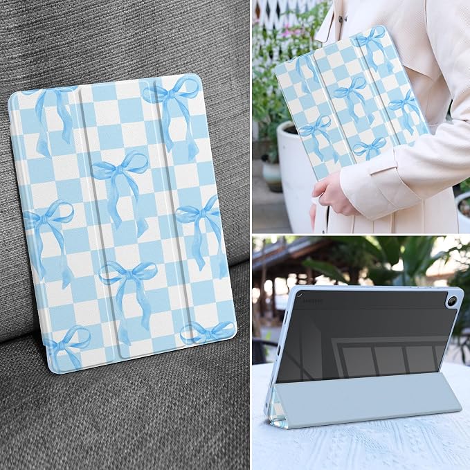Blue&White Checkers&Bows