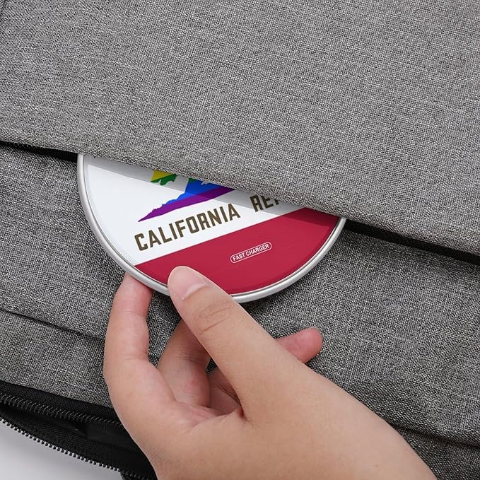 California Gay Flag U.S.A. Phone Charger Magnetic Charging Pad Anti-Slip with USB Cable