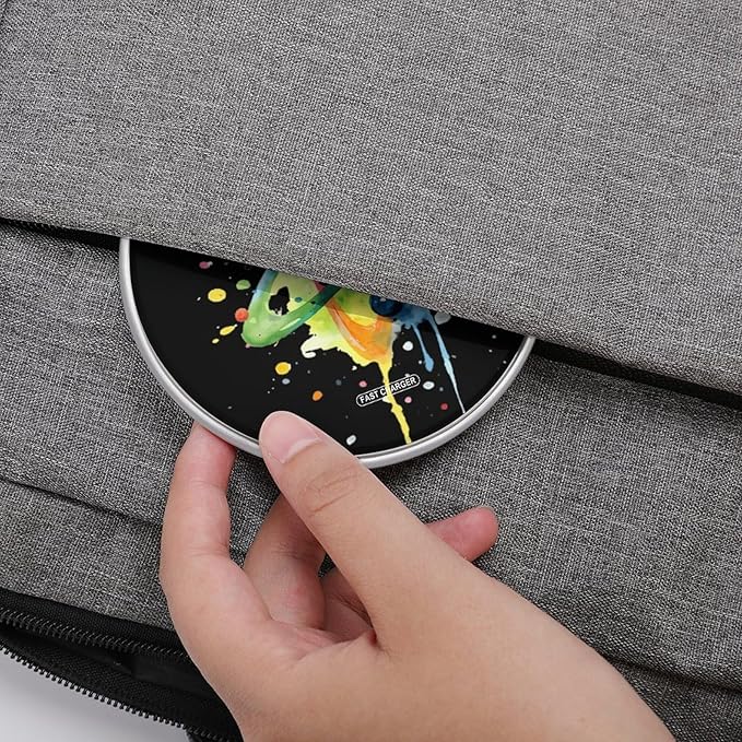 Watercolor Atom Science Fast Portable Charger 10W Funny Graphic Phone Charging Pad with USB Cable