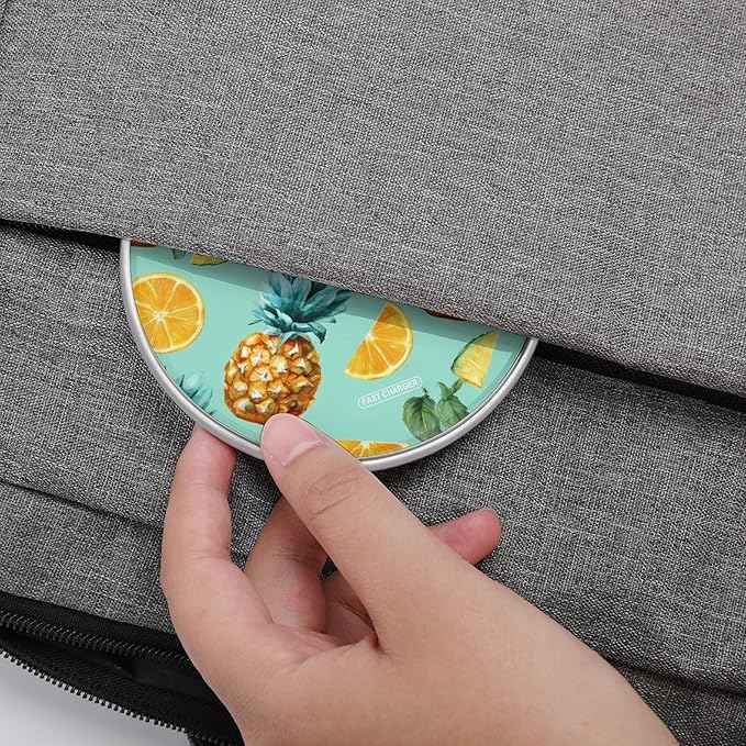 Pineapples Cut Fruit Fast Portable Charger 10W Funny Graphic Phone Charging Pad with USB Cable