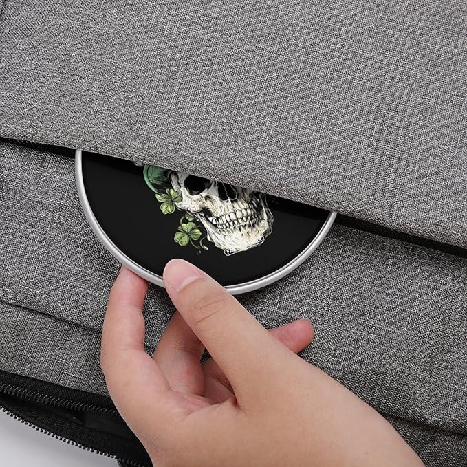 Skull Shamrocks St Day Partick Irish Fast Portable Charger 10W Funny Graphic Phone Charging Pad with USB Cable