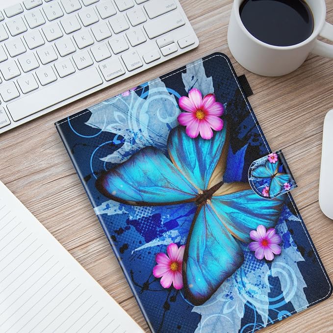 01 Blue Butterfly & Pink Flower