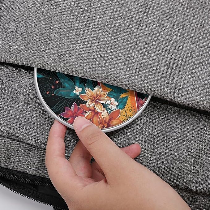 Surfboard and Flowers Wireless Charger Fast Wireless Charging Pad with USB Cable 10W Anti-Slip Magnetic Wireless Charger Portable Slim Charger Puck Travel Charging Station