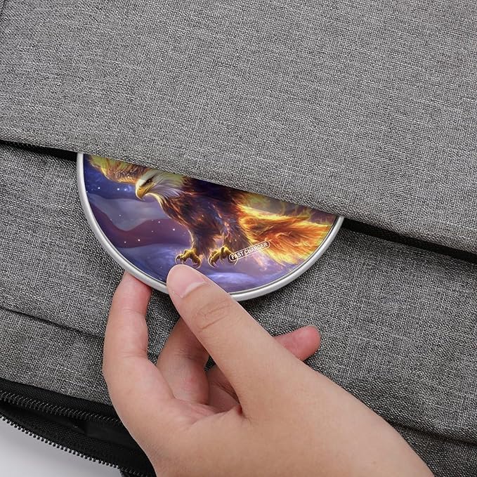 US Ea-gles Flag Wireless Charger Anti-Slip Wireless Charging Pad Slim Charger Mat for Men Women