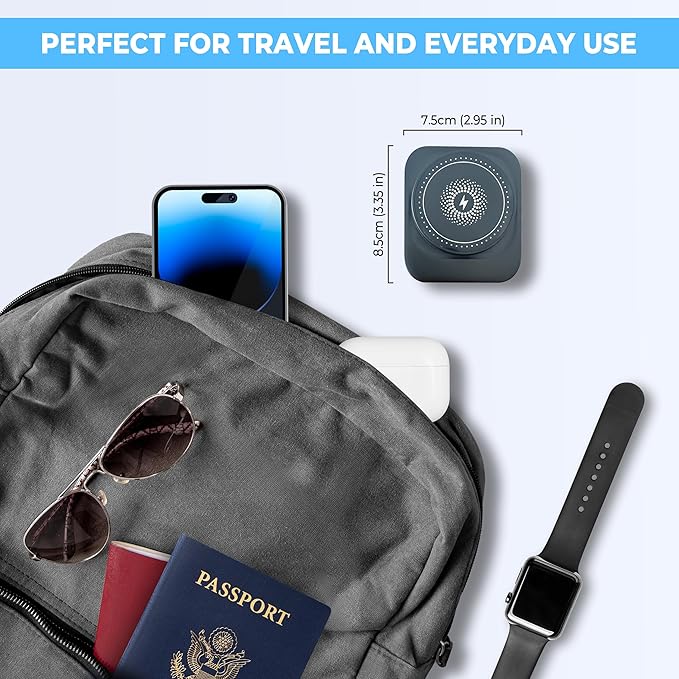 3 in 1 Charging Station for Apple Devices Magnetic Wireless Charger for iPhone 17/16/15/14/13/Air Pro/Max/Plus AirPods and Apple Watch Charging Foldable Travel Charger for Multiple Devices