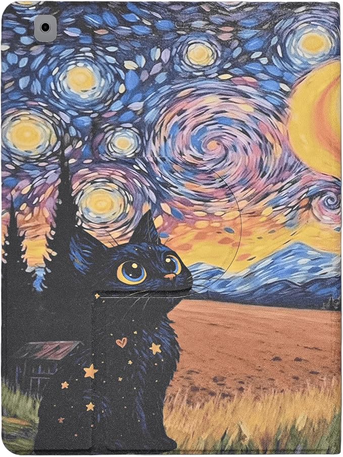 Starry Sky with Cute Cat