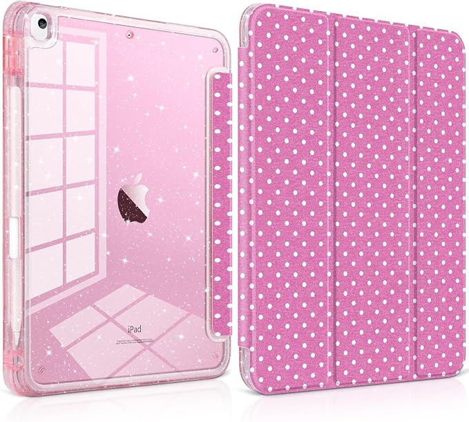 Rose Pink & White Polka Dots