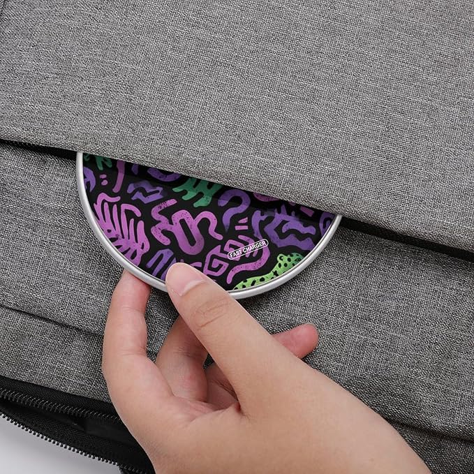 Neon Animal Graffiti Fast Portable Charger 10W Funny Graphic Phone Charging Pad with USB Cable