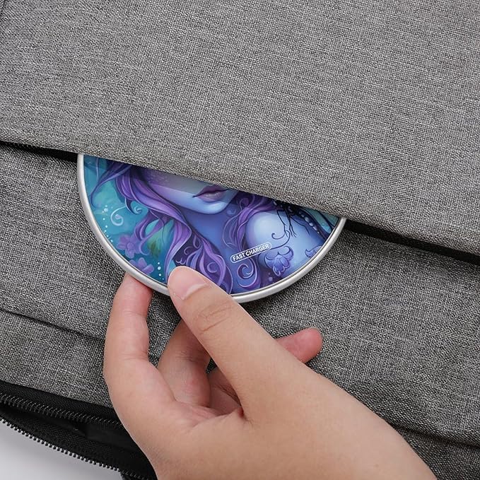 Butterfly Fairy Print Wireless Charger Anti-Slip Wireless Charging Pad Slim Charger Mat for Men Women