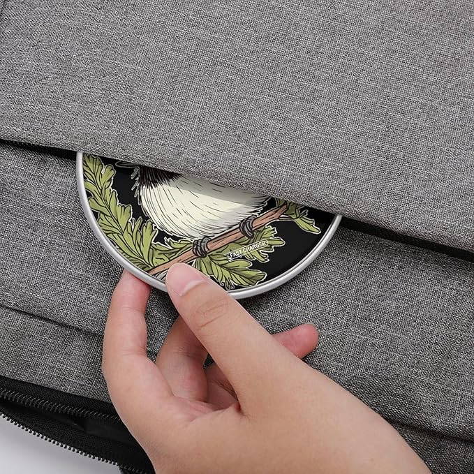 Chickadee Will End You Phone Charger Magnetic Charging Pad Anti-Slip with USB Cable