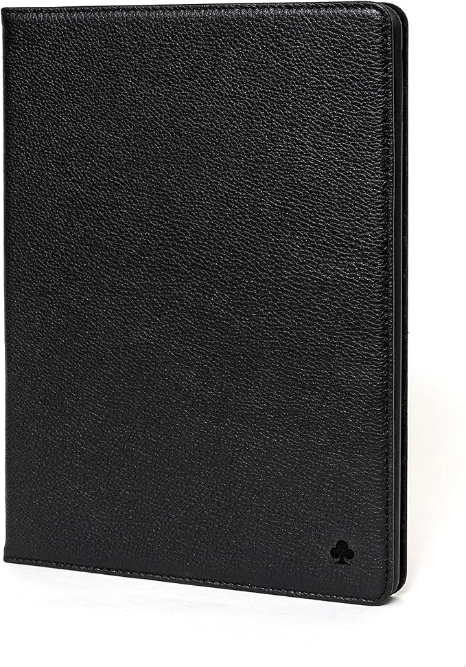 Porter Riley - Leather Case Compatible with iPad Air 11 6th Gen M3 / M2 (2025/2024) Release. Premium Genuine Leather Stand/Cover/Flip Case (Pure Black)