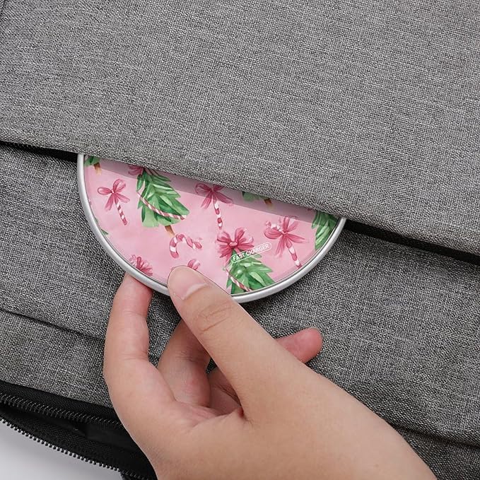 Christmas Tree Candy Canes Bows Phone Charger Magnetic Charging Pad Anti-Slip with USB Cable